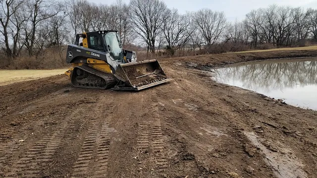 Dirt pad installation and preparation in Norman Oklahoma